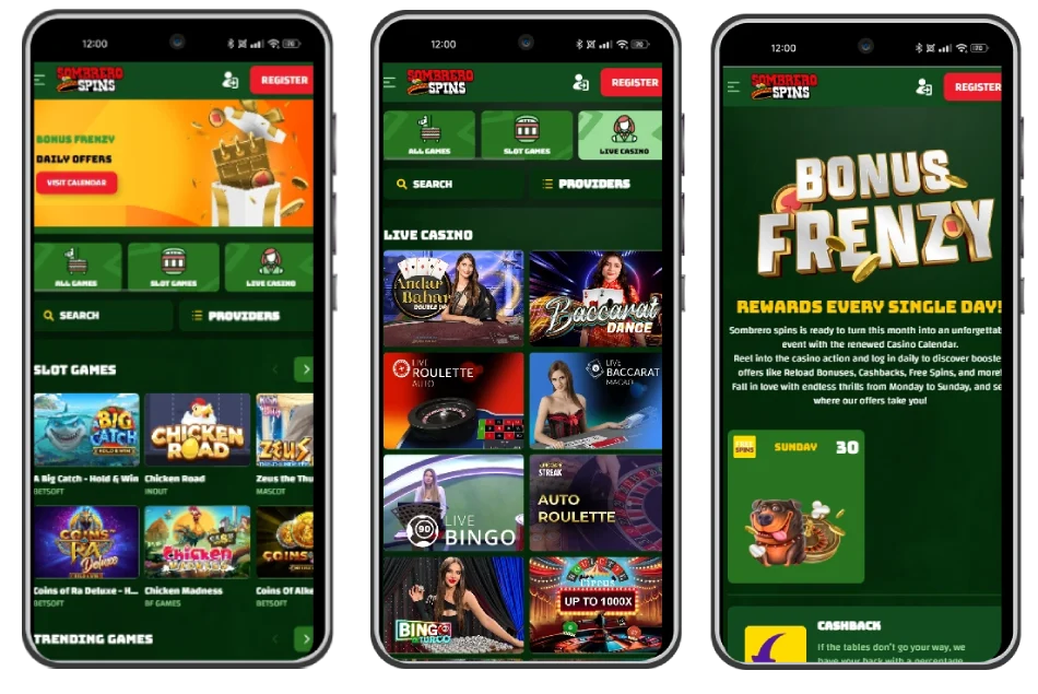 sombrero spins casino mob version